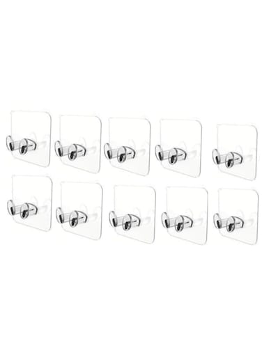 Generic 10 Pieces Self Adhesive Wall Hooks Holder Without Drill Hanger Sticker