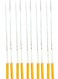 Generic 10 Pieces Stainless Steel Kebab Skewers For Grilling Barbecue Skewers With Nonslip Wooden Handle