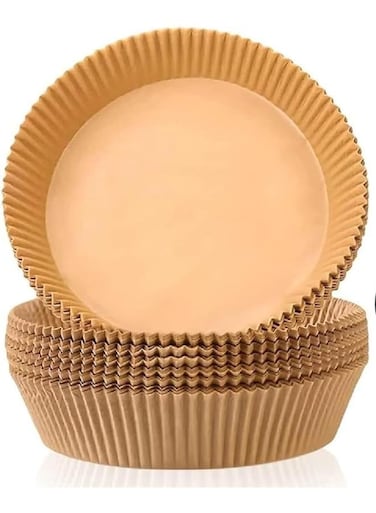 Generic 100 Pieces 16Cm Air Fryer Disposable Paper Non-Stick Parchment Paper For Air Fryer Liners Round Food Grade Baking Paper For Air Fryer