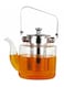 Generic 1000ml Stainless Steel Filter Inner Screen Borosilicate Heat-Resistant Glass Teapot With Stainless Steel Handle Gt-1000