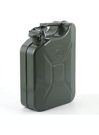 Generic 10L Petrol Canister With Portable Handle Stainless Steel Fuel Tank
