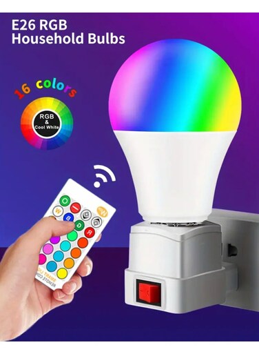 Generic 10W LED RGBW Bulb With Remote Control For Home Wall Lightning Or Decoration