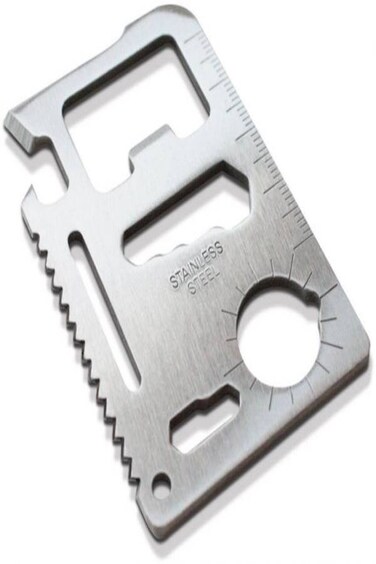 Generic 11-In-1 Multi Function Credit Card Style Survival Tool Kit Silver