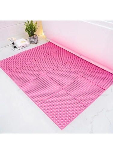 Generic 12 Pieces PVC Non-Slip Shower Mat Bathroom Square For Kitchen And Toilet