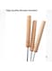 Generic 12 Pieces Stainless Steel Kebab Skewers For Grilling Barbecue Skewers With Nonslip Wooden Handle