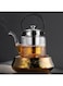 Generic 1200ml High Borosilicate Glass Teapot With Stainless Steel Tea Infuser And Handle T-1200