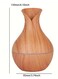 Generic 130ml Ultrasonic Wooden Humidifier With LED Light For Home Use