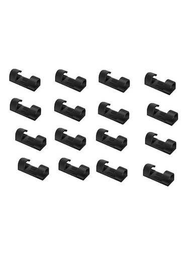 Generic 16 Pieces Transparent Cable Clips, Strong Self Adhesive Cord Holder, Heavy Duty Wire Holder, Durable Finisher Wire Clamp, For Cable Management, USB Charging Cable