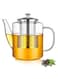 Generic 1800ml Customized Classic Home Heat-Resistant Square Glass Teapot Zh-1800