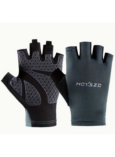 قفازات ركوب الدراجات الهوائية العامة، زوج واحد، خفيفة الوزن، مبطنة، نصف أصبع، جيدة التهوية، مضادة للانزلاق، ماصة للصدمات، قفازات رياضية للياقة البدنية