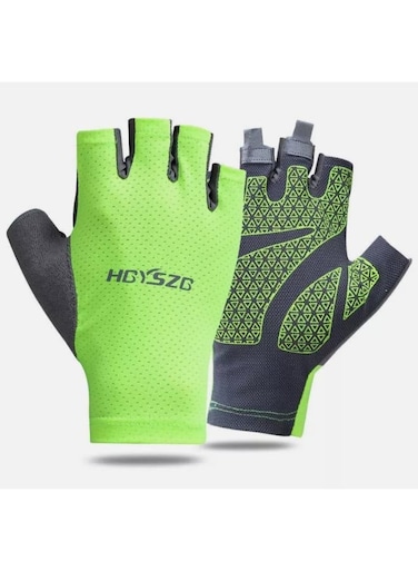 قفازات ركوب الدراجات الهوائية العامة، زوج واحد، خفيفة الوزن، مبطنة، نصف أصبع، جيدة التهوية، مضادة للانزلاق، ماصة للصدمات، قفازات رياضية للياقة البدنية