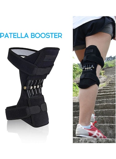 Generic 1 Pcs Knee Booster Joint Support Knee Pads Patella Knee Strap Tibial Booster Powerful Rebound Spring Force For Gym Running Walking Mountain Climbing