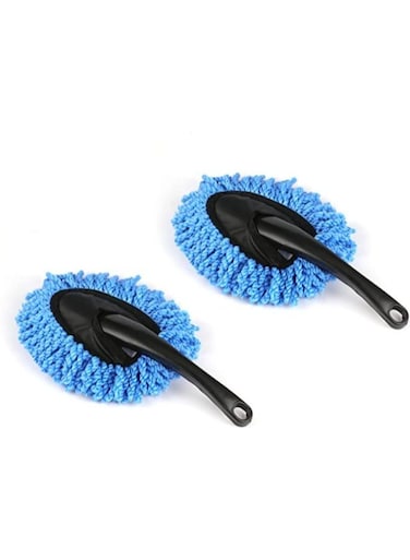 فرشاة تنظيف لوحة القيادة للسيارة من قطعتين، مصنوعة من الألياف الدقيقة الصغيرة، فرشاة متعددة الوظائف لتنظيف السيارة من الداخل والخارج، أداة تنظيف وغسيل للسيارة