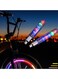 Generic 2 Pieces Colorful Bicycle Wheel Tire Valve Cap Light, Spoke Neon Light Lamp LED Flashlights