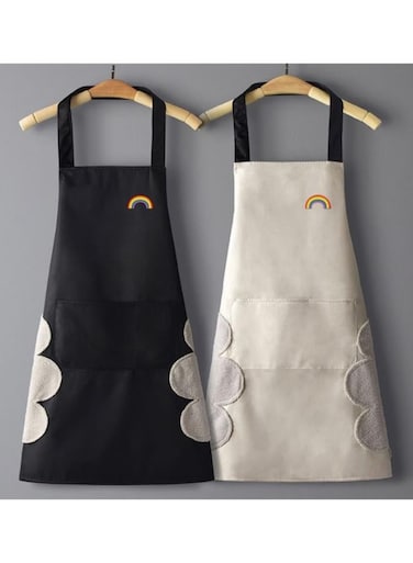 مريلة طبخ منزلية عامة من قطعتين، مقاومة للماء، مريلة للكبار، مريلة للطهاة والخبز، مريلة للمطبخ، للأعمال المنزلية
