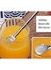 Generic 2 Pieces Straws With Filter Spoon Stainless Steel Straw Set Juice Spoon Yerba Mate Tea Coffee Cocktail Mixer Spoon With 1 Cleaning Brushes