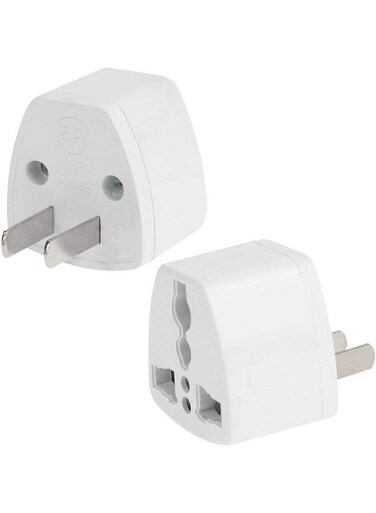 Generic 2 Pieces Travel Power Adapter, High-Performance Universal UK EU AU To US Plug Adapter Converter