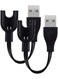 كابل شحن USB عام مكون من قطعتين لسوار شاومي مي باند 3