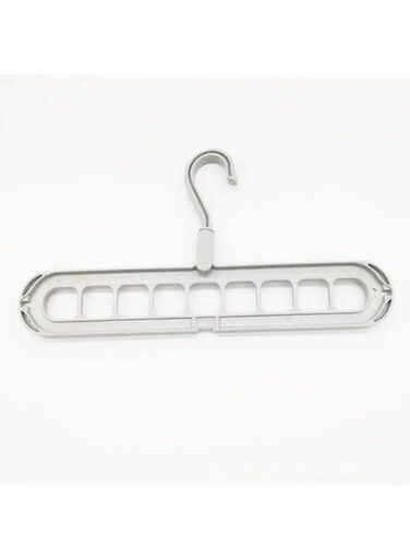 Generic 2 Pieces, Beige, Multi - Function 9 - Hole Folding Magic Hanger, Space - Saving Clothes Organizer For Home, Dormitory, Bedroom