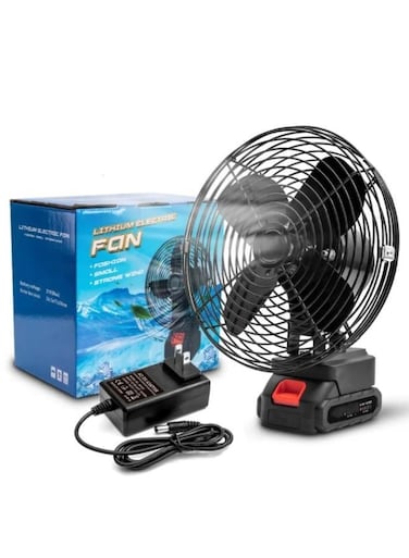 Generic 21V 8 Inch Portable Outdoor Jobsite Cordless Fan With Lithium Battery Indoor And Outdoor Fans Operated