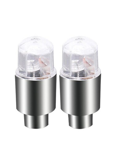 Generic 2 Pcs Lamp Flash Tyre 7 Colors Wheel Hub Valve Cap Light For Car Bicycle Motorcycle