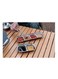 Generic 2 PCs Outdoor 304 Stainless Steel Divided Condiment Plate Four Grid Sauce Dipping Dish Camping Portable Tableware