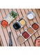 Generic 2 PCs Outdoor 304 Stainless Steel Divided Condiment Plate Four Grid Sauce Dipping Dish Camping Portable Tableware