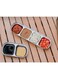 Generic 2 PCs Outdoor 304 Stainless Steel Divided Condiment Plate Four Grid Sauce Dipping Dish Camping Portable Tableware