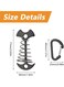 Generic 2 PCs Outdoor Camping Awning Tent Accessories Fishbone Ground Stakes + Spring Hooks Special Fishbone Stakes With Plank Clamps For Guy Line Fixing, Black