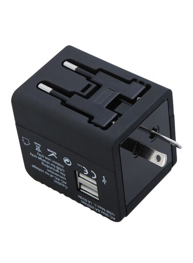 Generic 2-Port Universal Travel Charger Black