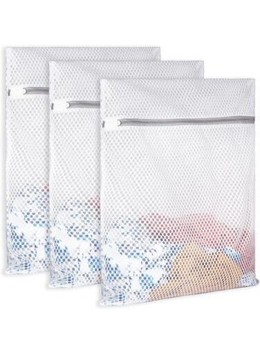 Generic 3 Pieces 40Cm*50Cm Coarse Mesh Laundry Net Bag Underwear Washing Net Wash Bag