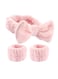 Generic 3 Pieces Hair Band Cosmetics Spa Headband Skincare Microfibre Make-Up Hairband Cuff Waterproof Face Wash Skincare Tools For Women Face Washing Wristband