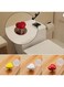 Generic 3 Pieces Handle Toilet Press Heart Shaped Press Tank Push Switch Button Toilet Bathing