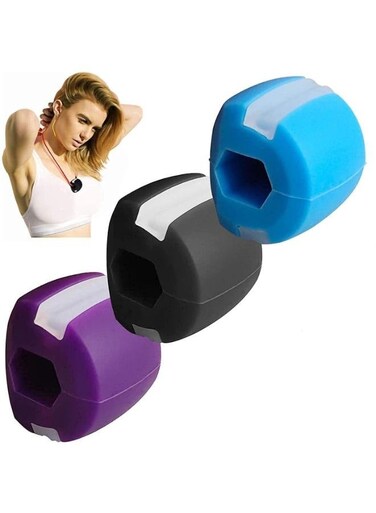 Generic 3 Pieces Men And Women Easy To Use Face Chin Mouth Exerciser Fitness Ball For Jaw Toner Shaper Facial Exercise Ball
