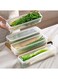 Generic 3 Pieces Of Plastic Food Storage Containers With Lids Reusable Rectangular Refrigerator Storage Boxes Suitable For Onions, Coriander, Cilantro, Garlic