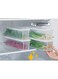 Generic 3 Pieces Of Plastic Food Storage Containers With Lids Reusable Rectangular Refrigerator Storage Boxes Suitable For Onions, Coriander, Cilantro, Garlic
