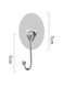 Generic 3 Pieces Punch-Free Hook Strong Adhesive Hook, Washable And Reusable Creative Round Sstainless Steel Door Coat Hook