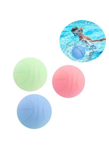 مجموعة من 3 بالونات مائية قابلة لإعادة الاستخدام، قابلة لإعادة التعبئة، مغناطيسية، ذاتية الإغلاق، سريعة التعبئة، مصنوعة من السيليكون الخالي من اللاتكس، صديقة للبيئة، مثالية لألعاب الأطفال المائية.
