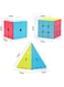 Generic 3 Pieces Rubiks Cube And Pyraminx Pyramid Triangle Rubix Cube