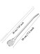 Generic 3 Pieces Stainless Steel Reusable Straw With Attached Filter Spoon And Cleaning Brush Set