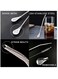 Generic 3 Pieces Stainless Steel Reusable Straw With Attached Filter Spoon And Cleaning Brush Set