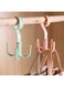 Generic 3 Pieces, Pink, Creative 4 - Claw Rotatable Hook, Multi - Function Storage Hanger For Clothes, Scarves, Bags - Wardrobe &amp; Doorway Use