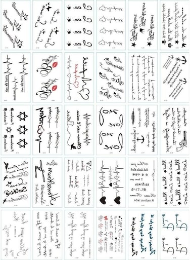 Generic 30 Sheets DIY Beauty Temporary Tattoo Fashion Designs For Body