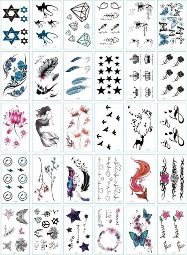 Generic 30 Sheets DIY Beauty Temporary Tattoo Fashion Designs For Body
