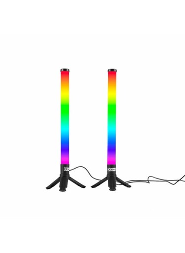 Generic 30Cm Dual - Pack Remote Control RGB Sound - Activated Ambient Desktop Table Lamp, Suitable For Gaming Rooms And Bedrooms, Lighting Syncs With Sound To Create Rhythmic Atmosphere
