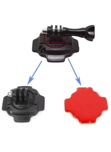 Generic 360 Degree Rotatable Helmet Mount With Adhesive For Action Camera 10 9 8 7 6 5 Xiaomi Yi Action Camera Accessories