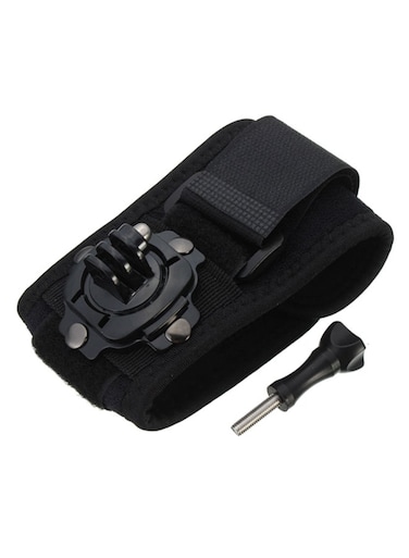 سوار معصم دوار 360 درجة، مناسب لكاميرات GoPro Hero 4 و 3+ و 3 و 2 و 1 الرياضية.