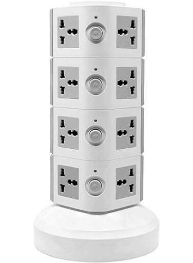 Generic 4 Layer Multi Socket 220V Tower Extension Electrical Outlet Lead With USB Ports 3M Cord And Uk-Plug Power Strip Multi Charging Station