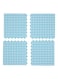 Generic 4 Piece Of Non-Slip Shower Bathroom Square PVC Bathmats Blue 30 X 8 X 30Cm