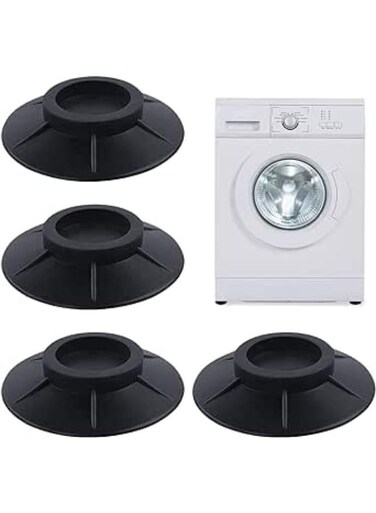 Generic 4 Pieces Anti Vibrant Rubber Feet Damper Pads, Anti Vibration Mat For Washing Machine And Dryer, Washing Machine Feet Pad